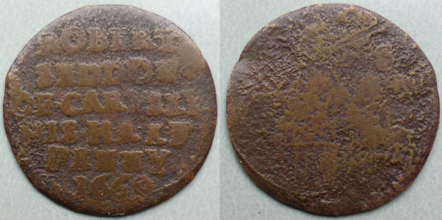 Kearsley, Robert Seddon 1669 halfpenny Kearsley, Robert Seddon 1669 halfpenny